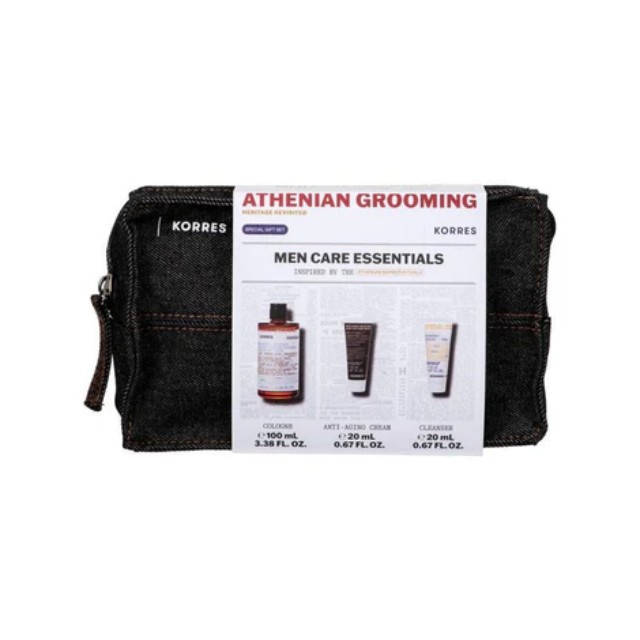 Korres Πακέτο Athenian Grooming Άρωμα 100ml & Κρέμα Αντιγήρανσης 20ml & Καθαριστικό Προσώπου 20ml