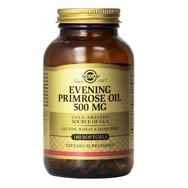 Solgar Evening Primrose Oil 500mg Συμπλήρωμα Διατροφής Για Την Αντιμετώπιση Των Προεμμηνορυσιακών Συμπτωμάτων, 180 Κάψουλες
