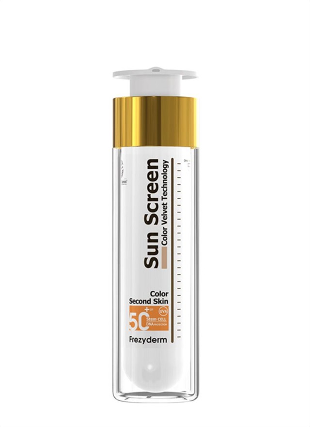 Frezyderm Sun Screen Color Velvet Face Cream SPF50+, Αντηλιακή Κρέμα Προσώπου με Χρώμα, 50ml