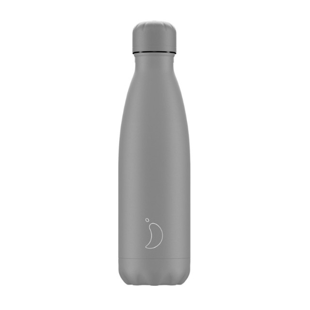 Chillys Μπουκάλι Θερμός Ανοξείδωτο All Matte Grey Γκρι, 500ml