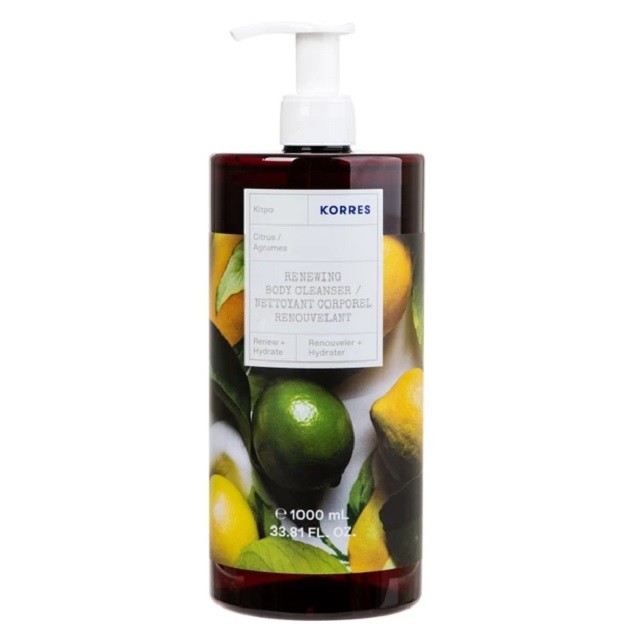 Korres Renewing Body Cleanser Citrus Αφρόλουτρο Με Άρωμα Eσπεριδοειδών, 1000ml