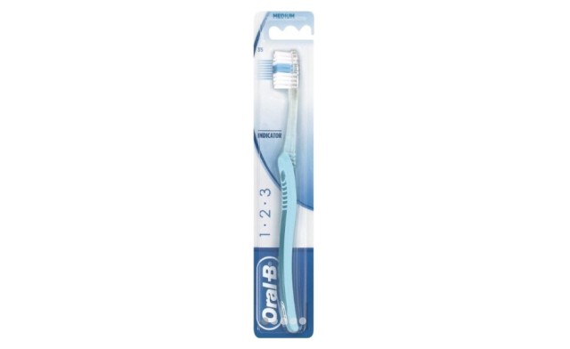 Oral-B Οδοντόβουρτσα Indicator 1-2-3 35mm, 1τμχ  Γαλάζια