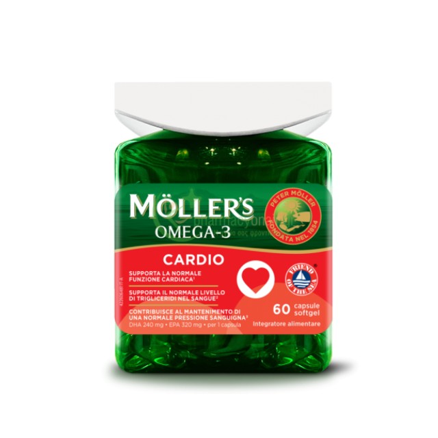 Mollers Omega-3 Cardio Συμπλήρωμα Διατροφής Mollers Ιχθυελαίου, 60 Κάψουλες