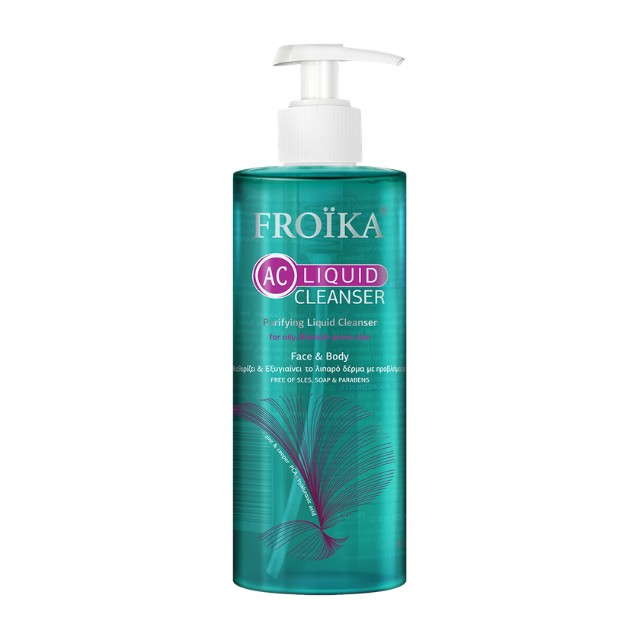 Froika Ac Liquid Cleanser Αφρίζον Gel Καθαρισμού για Δέρμα με Τάση Ακμής 400ml