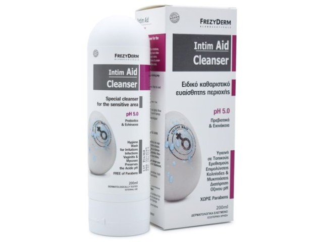 FREZYDERM Intim Aid Cleanser pH 5.0 Καθαριστικό Ευαίσθητης Περιοχής, 200ml