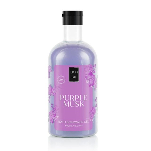 Lavish Care Bath & Shower Gel Purple Musk Αφρόλουτρο Σώματος Με Άρωμα Άνθη Μόσχου, 500ml