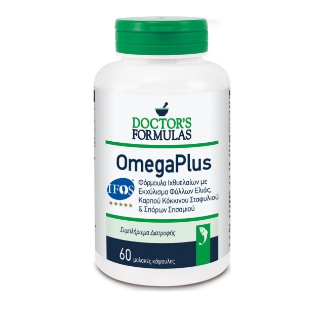 Doctors Formulas Omega Plus, Συμπλήρωμα Διατροφής, Φόρμουλα Ιχθυελαίων, 60 Μαλακές Κάψουλες