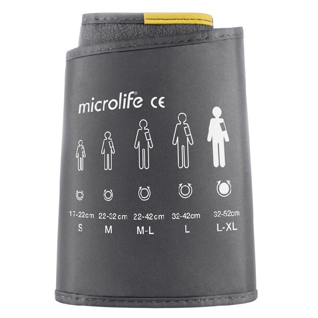 Microlife Conical Soft Cuff L-XL  Περιχειρίδα Μπράτσου Πιεσόμετρου Ενηλίκων Μαύρη 32-52 cm , 1Τεμάχιο