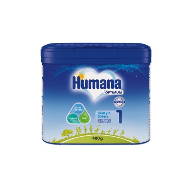 Humana Optimum 1 Ρόφημα Γάλακτος Σε Σκόνη 0m-6m 400gr