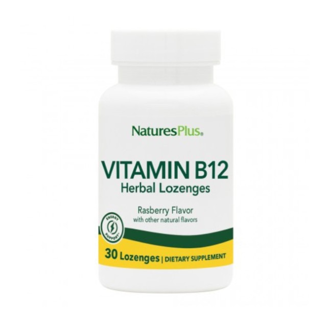 Natures Plus Vitamin B12 1000mcg 30 Υπογλώσσιες Παστίλιες