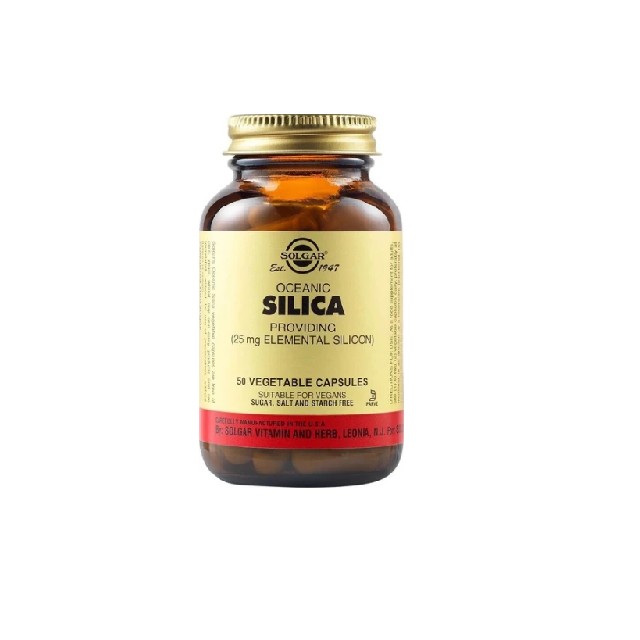 Solgar Oceanic Silica 25mg, Συμπλήρωμα Διατροφής για Υγιή Μαλλιά, Νύχια, Δέρμα & Οστά, 50 φυτικές κάψουλες