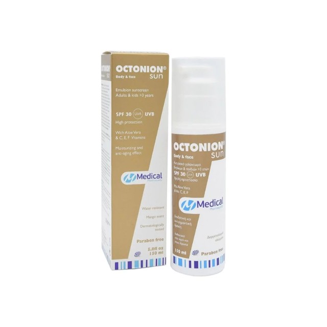 Medical Pharmaquality Octonion Sun SPF30 Αντηλιακό για Πρόσωπο & Σώμα 150 ml