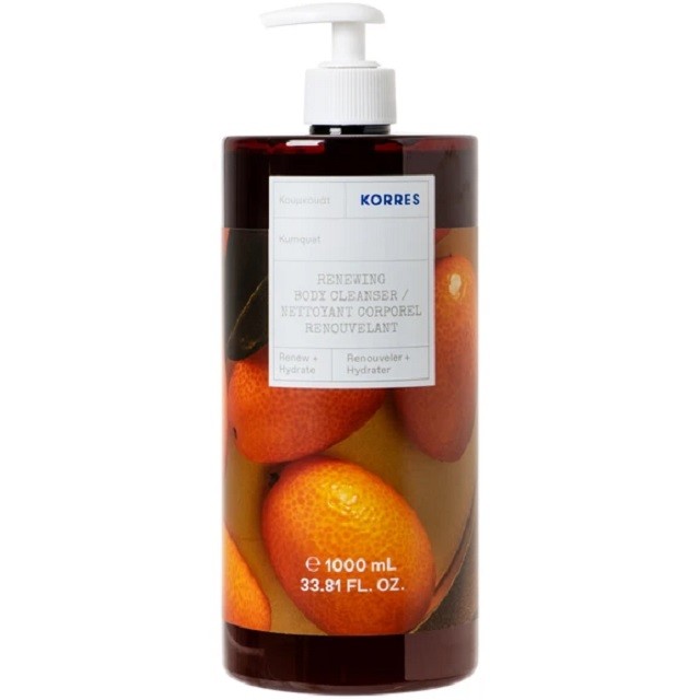 Korres Renewing Body Cleanser Kumquat Αφρόλουτρο Με Άρωμα Κουμκουάτ, 1000ml
