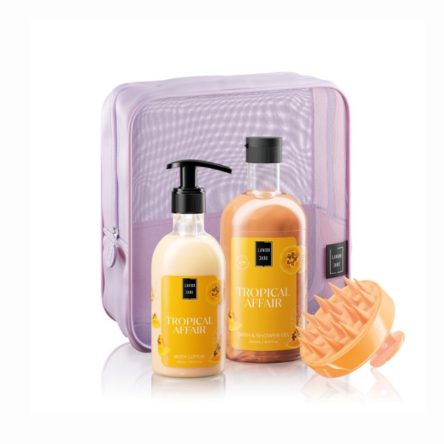 Lavish Care Tropical Affair Body Care Πακέτο Περιποίησης Σώματος & Δώρο Νεσεσέρ 1τεμ