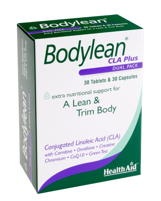 HEALTH AID Bodylean CLA Plus Συμπλήρωμα Διατροφής για Αδυνάτισμα & Σύσφιγξη, 30tabs & 30caps