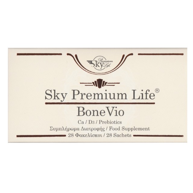 Sky Premium Life Bone Vio Συμπλήρωμα Διατροφής Πρεβιοτικών Ασβεστίου & Βιταμίνης D3 28 Φακελίσκοι