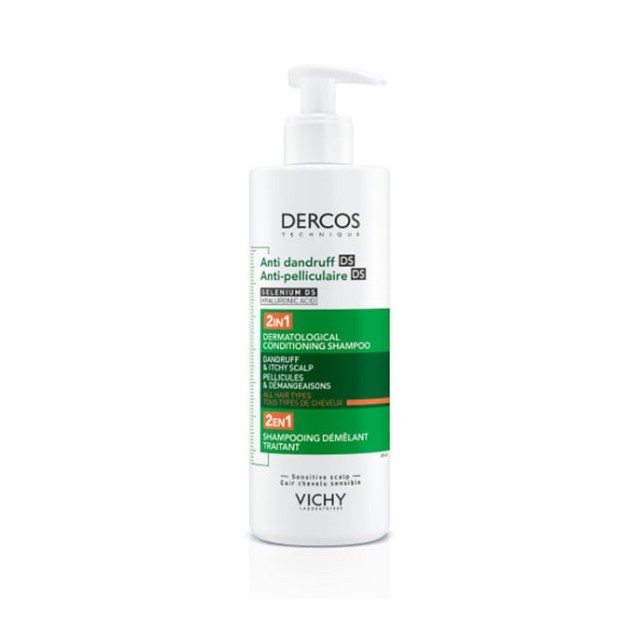 Vichy Dercos Anti-Dandruff DS 2in1 - Σαμπουάν & Conditioner Κατά της Πιτυρίδας, 390 ml