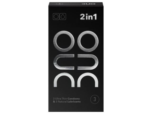 DUO 2 in 1 Ultra Thin Condoms & Natural Lubricants 3τμχ