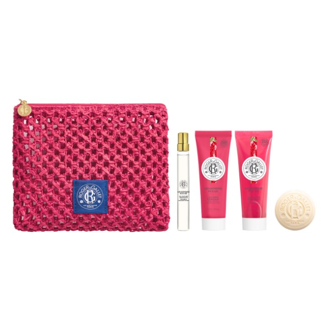 Roger & Gallet Gingembre Rouge Πακέτο Νεσεσέρ Eau Parfum 10ml & Shower Gel 50ml & Body Lotion 50ml & Soap 50gr