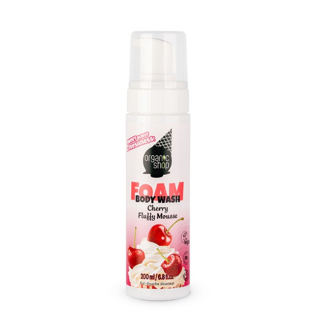 Natura Siberica Organic Shop Ice Cream Foam Body Wash Cherry Fluffy Mousse Αφρόλουτρο 200ml