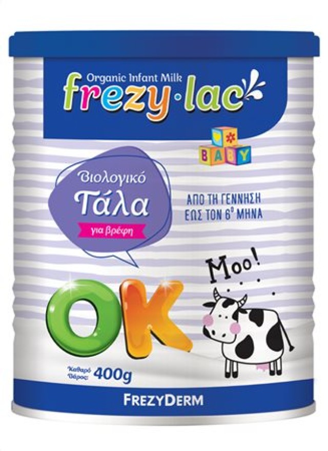 FREZYDERM Frezylac OK Βιολογικό Γάλα Σε Σκόνη Για Βρέφη Από 0-6m, 400gr