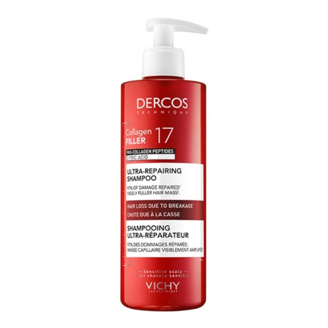 Vichy Dercos Collagen 17 Filler Σαμπουάν για Δράση κατά της Τριχόπτωσης & της Θραύσης των Μαλλιών 400ml