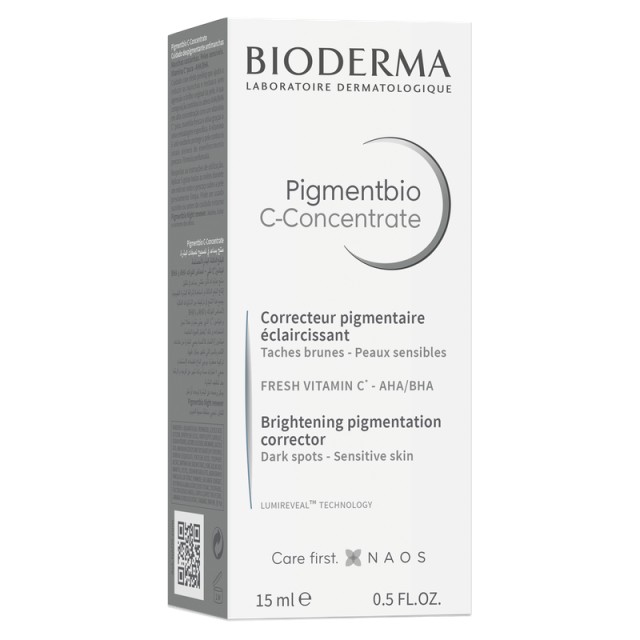 BIODERMA Pigmentbio C-Concentrate, Προϊόν Φροντίδας για Καφέ Κηλίδες, Απολέπισης & Πρόληψης, 15ml