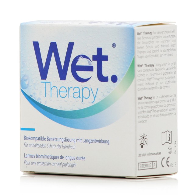 VITA RESEARCH Wet Therapy Drops, Οφθαλμικές Σταγόνες με Υαλουρονικό Οξύ για Ξηροφθαλμία 20 x 0.4ml