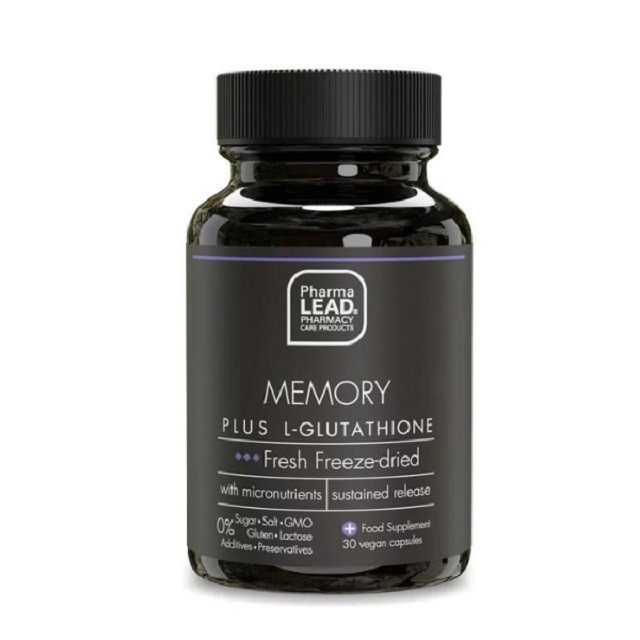 PharmaLead Black Range Memory Plus L-Glutathione Συμπλήρωμα Διατροφής Για Βελτίωση Της Μνήμης , 30 Φυτικές Κάψουλες