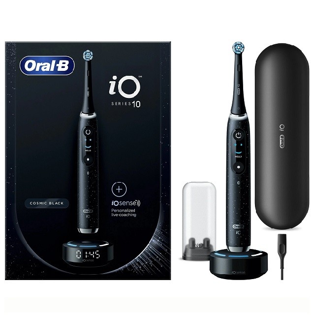 Oral-B Ηλεκτρική Οδοντόβουρτσα iO Series 10 Magnetic Cosmic Black Σε Μαύρο Χρώμα, 1τεμάχιο