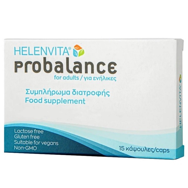 Helenvita Probalance Συμπλήρωμα Διατροφής Για Την Καλή Λειτουργία Του Εντέρου, 15 Κάψουλες