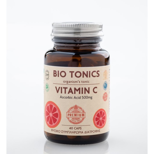 Bio Tonics Vitamin C Φυσικό Συμπλήρωμα Διατροφής, 40caps