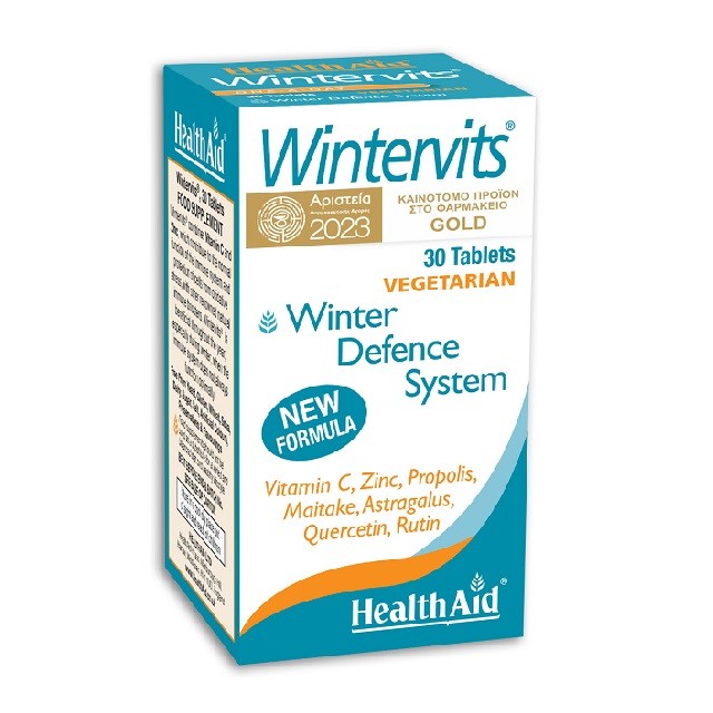 HEALTH AID Wintervits Vitamin C - Zinc - Propolis - Maitake - Astragalus, 30 ταμπλέτες