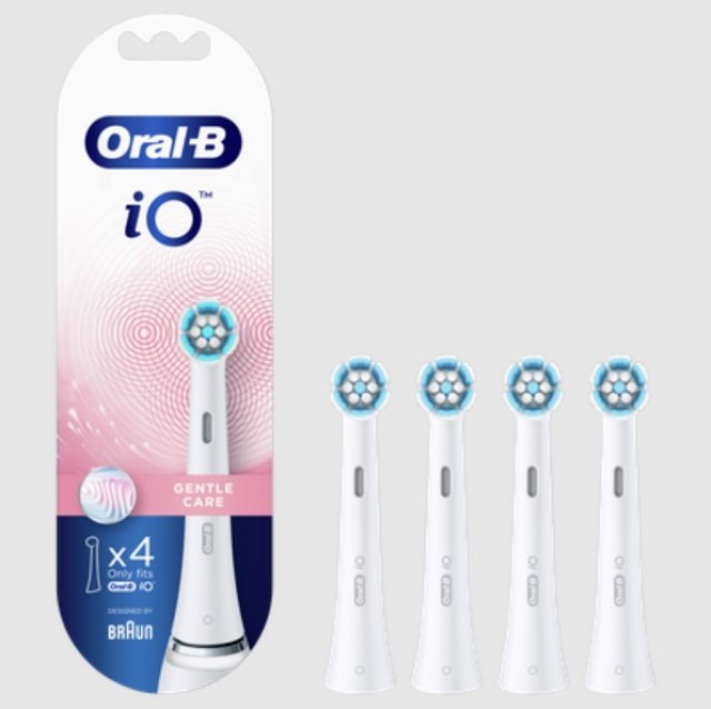 Oral-B Ανταλλακτικές Κεφαλές iO Gentle Care White για Ευαίσθητα Δόντια & Ούλα, Λευκό Χρώμα, 4τεμ