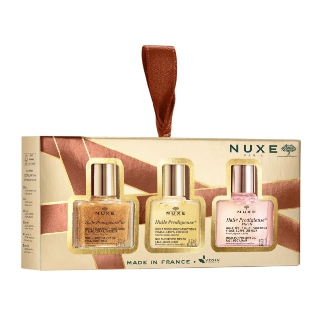Nuxe The 3 Prodigieux Multi - Purpose Dry Oil Huile Prodigieuse Or, 10ml &  Huile Prodigieuse, 10ml & Huile Prodigieuse Florale, 10m Ξηρά Έλαια Ενυδάτωσης Για Πρόσωπο, Σώμα & Μαλλιά
