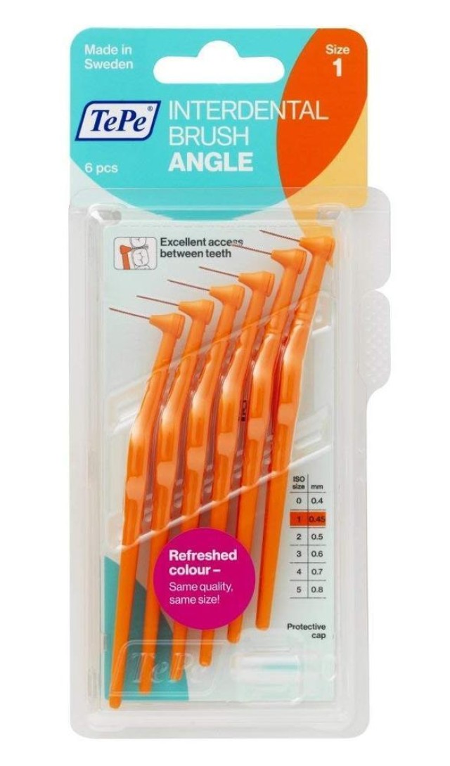 TEPE International Brush Angle No.1 Πορτοκαλί 0.45mm 6τμχ