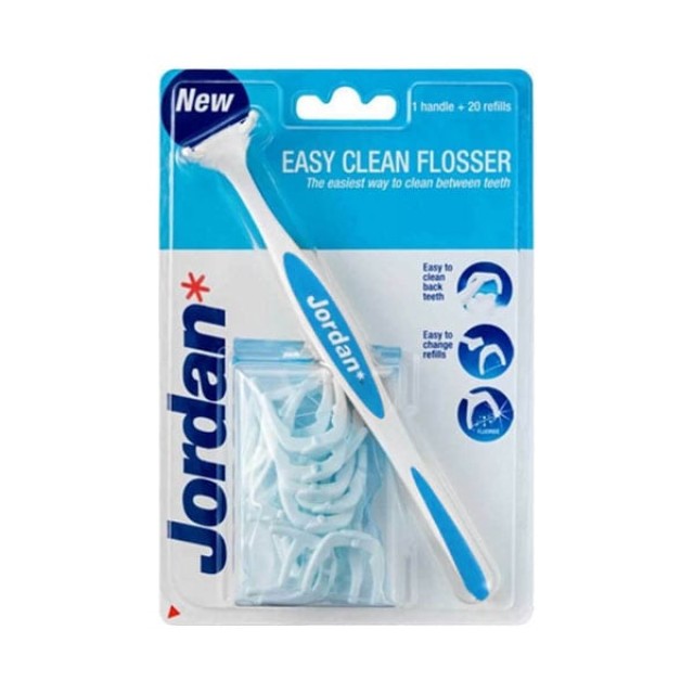 JORDAN Easy Clean Flosser, Σύστημα Οδοντικού Νήματος με Λαβή 1τμχ