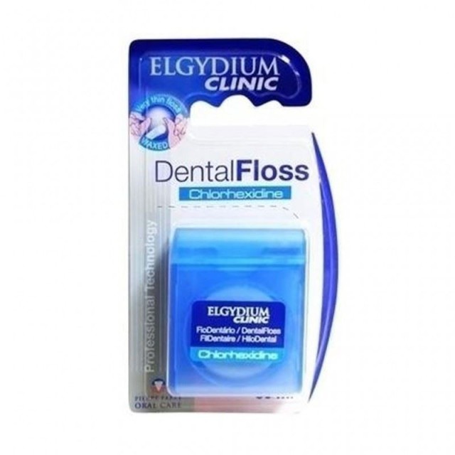 ELGYDIUM Dental Floss Chlorhexidine, Οδοντικό Νήμα με Χλωρεξιδίνη, 50m