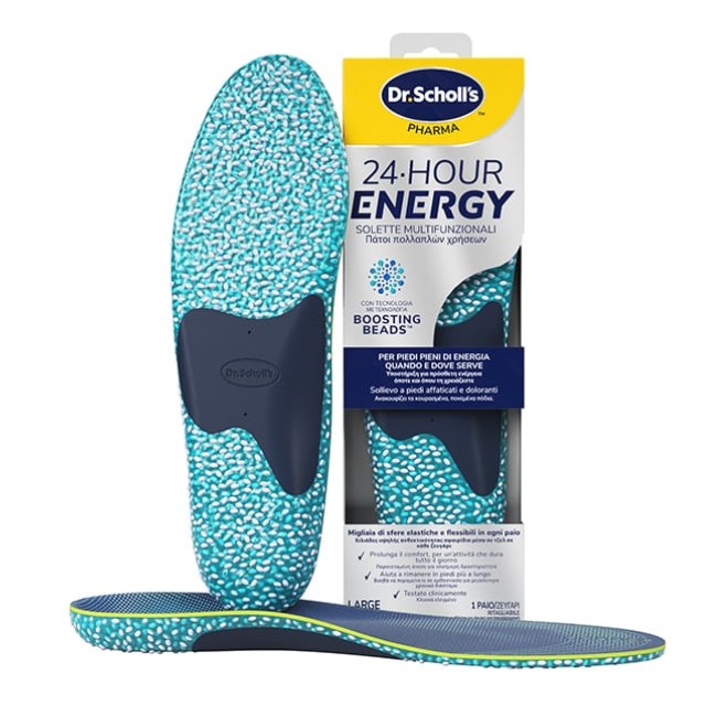 Dr.Scholls 24-Hour Energy Ανατομικοί Πάτοι Πολλαπλών Χρήσεων Νο 40-47.5 Large 1 ζευγάρι