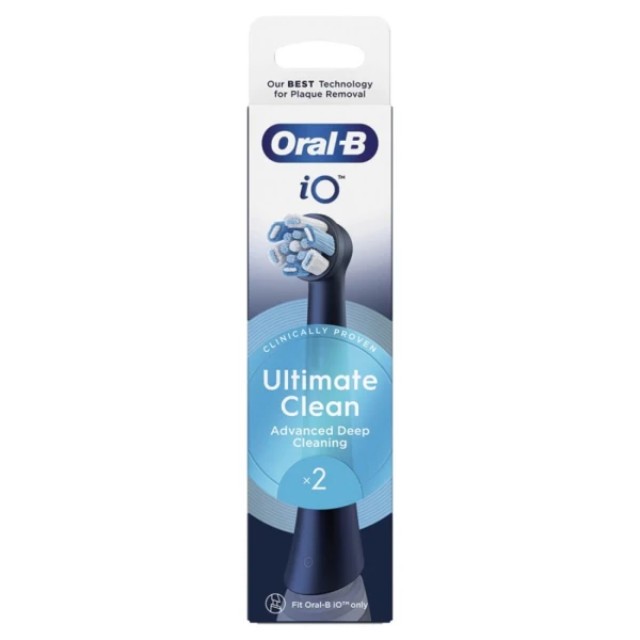Oral-B Ανταλλακτικές Κεφαλές iO Ultimate Clean Black Ηλεκτρικής Οδοντόβουρτας 2τμχ