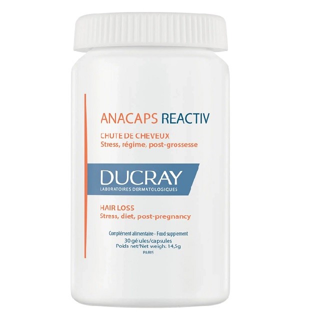 Ducray Anacaps Reactiv Συμπλήρωμα Διατροφής Για Την Τριχόπτωση, 30caps