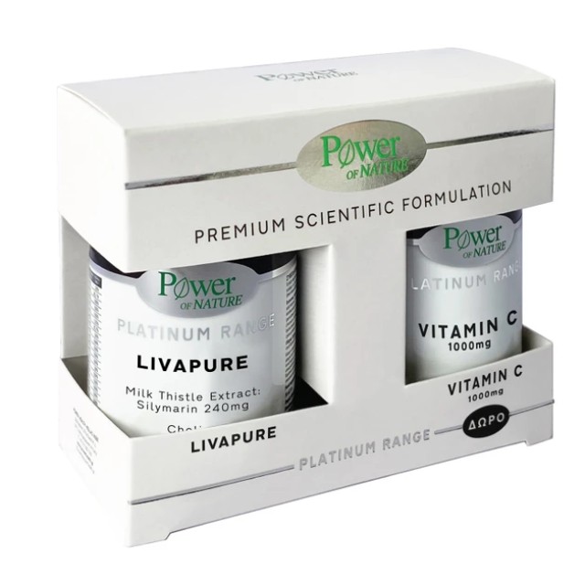 Power of Nature Platinum Range Livapure 30 ταμπλέτες & Δώρο Vitamin C 1000mg 20 ταμπλέτες