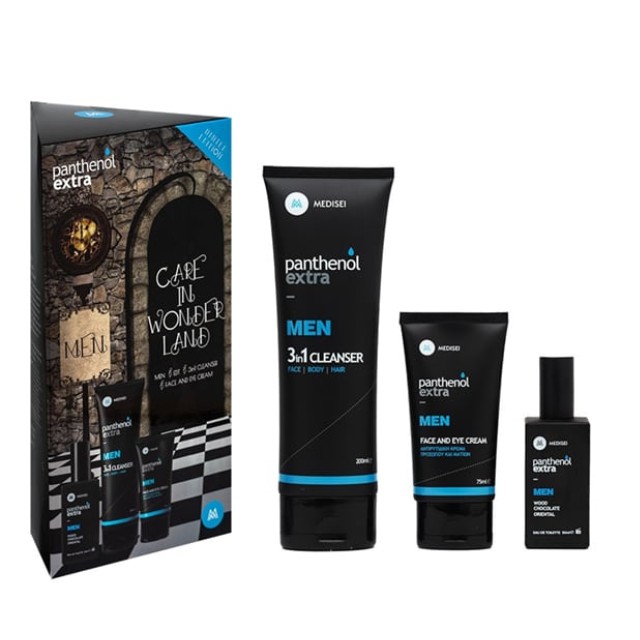 Panthenol Extra Men Care In Wonderland Πακέτο Eau De Toilette 50ml & 3 In 1 Cleanser & Face & Eye Cream 75ml