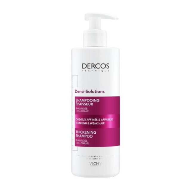 Vichy Dercos Densi-Solutions Thickening Shampoo, Σαμπουάν Αύξησης της Πυκνότητας για Αδύναμα & Λεπτά Μαλλιά, 400ml
