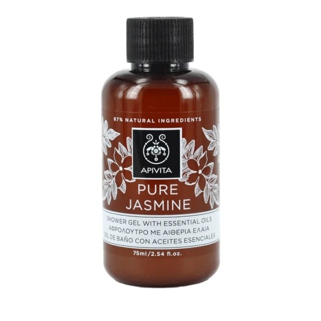 Apivita Pure Jasmine Αφρόλουτρο σε Gel με Aιθέρια Έλαια Γιασεμί 75ml