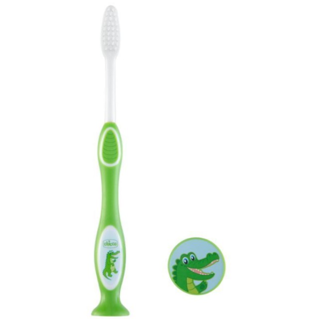 Chicco Milk Teeth Toothbrush 3-6 Years Soft Πράσινο Κροκόδειλος 1τμχ