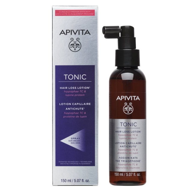 Apivita Tonic Hair Loss Lotion Spray Λοσιόν κατά της Τριχόπτωσης με Hippophae TC & Πρωτεΐνες Λούπινου 150ml