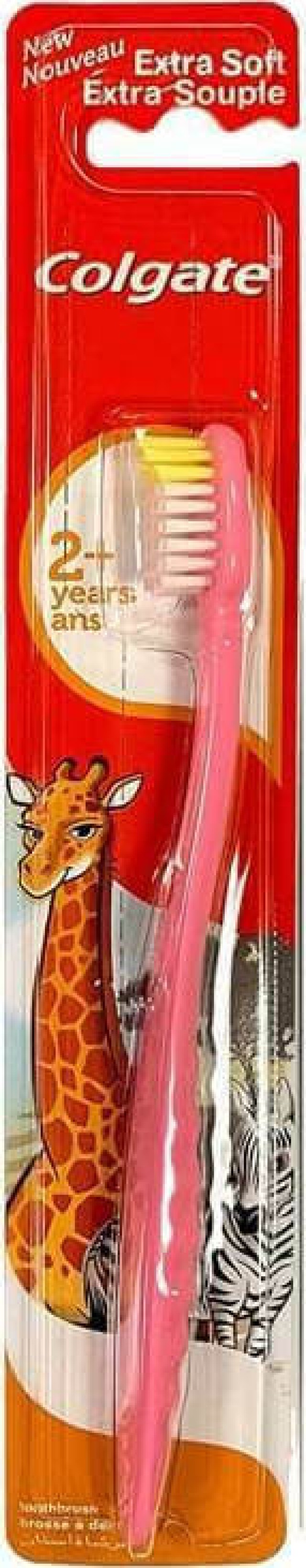 Colgate Παιδική Οδοντόβουρτσα Καμηλοπάρδαλη Extra Soft σε Χρώμα Ροζ για 2+ χρονών