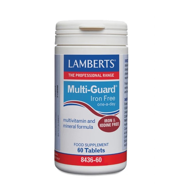 Lamberts Multi-Guard Iron Free Πολυβιταμίνη Χωρίς Σίδηρο 60 Ταμπλέτες 8436-60