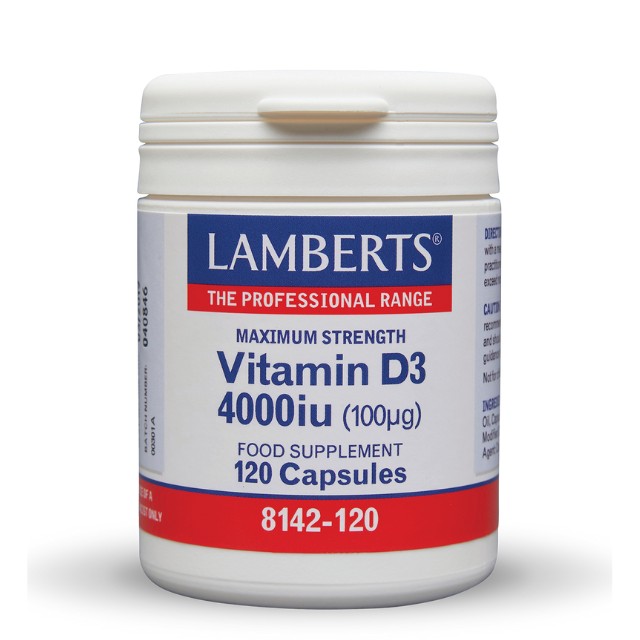 Lamberts Vitamin D3 4000IU 120 Κάψουλες 8142-120